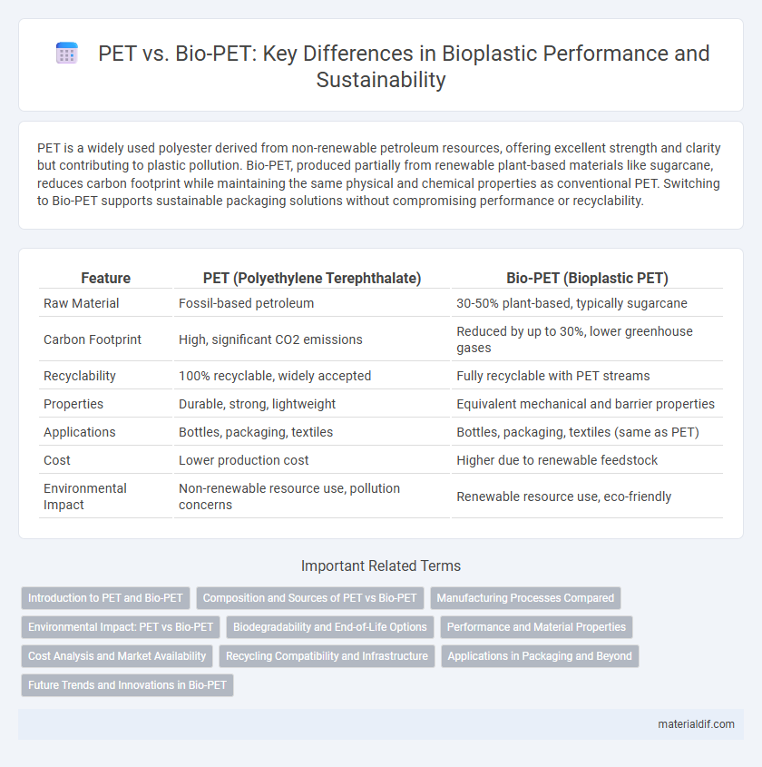 PET vs. Bio-PET: Key Differences in Bioplastic Performance and Sustainability