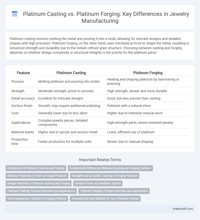 Platinum Casting vs. Platinum Forging: Key Differences in Jewelry Manufacturing