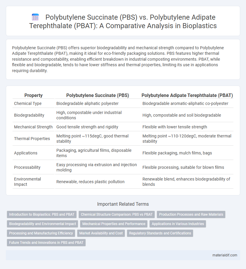 Polybutylene Succinate (PBS) vs. Polybutylene Adipate Terephthalate (PBAT): A Comparative Analysis in Bioplastics