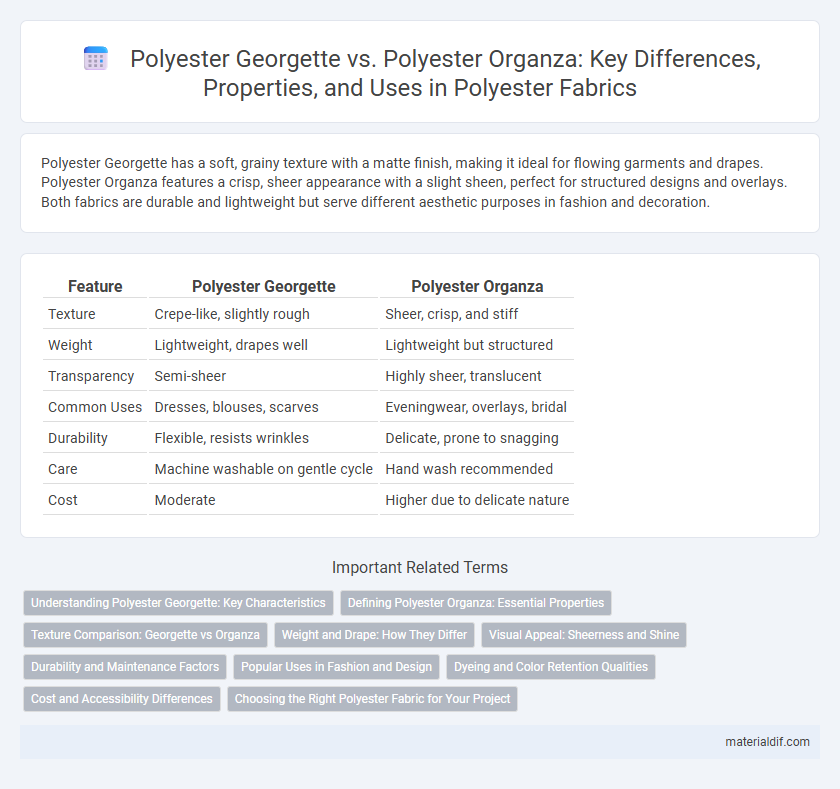 Polyester Georgette vs. Polyester Organza: Key Differences, Properties, and Uses in Polyester Fabrics