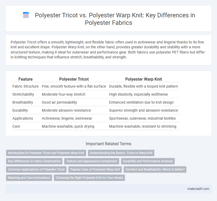 Polyester Tricot vs. Polyester Warp Knit: Key Differences in Polyester Fabrics