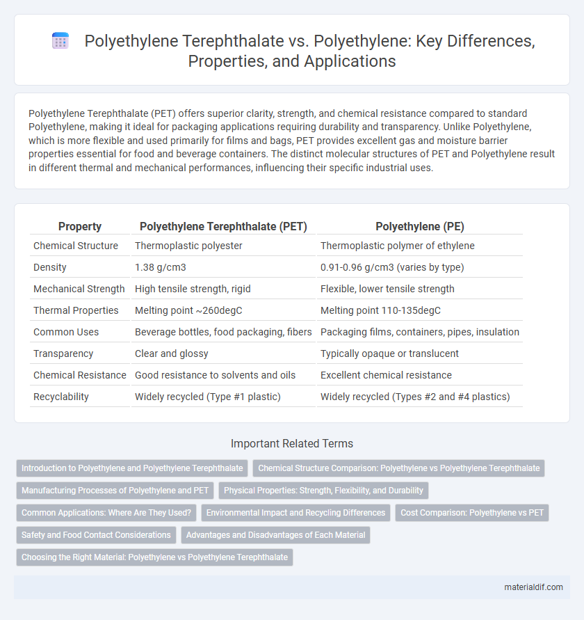 Polyethylene Terephthalate vs. Polyethylene: Key Differences, Properties, and Applications