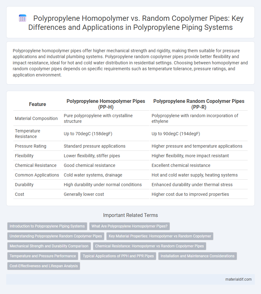 Polypropylene Homopolymer vs. Random Copolymer Pipes: Key Differences and Applications in Polypropylene Piping Systems