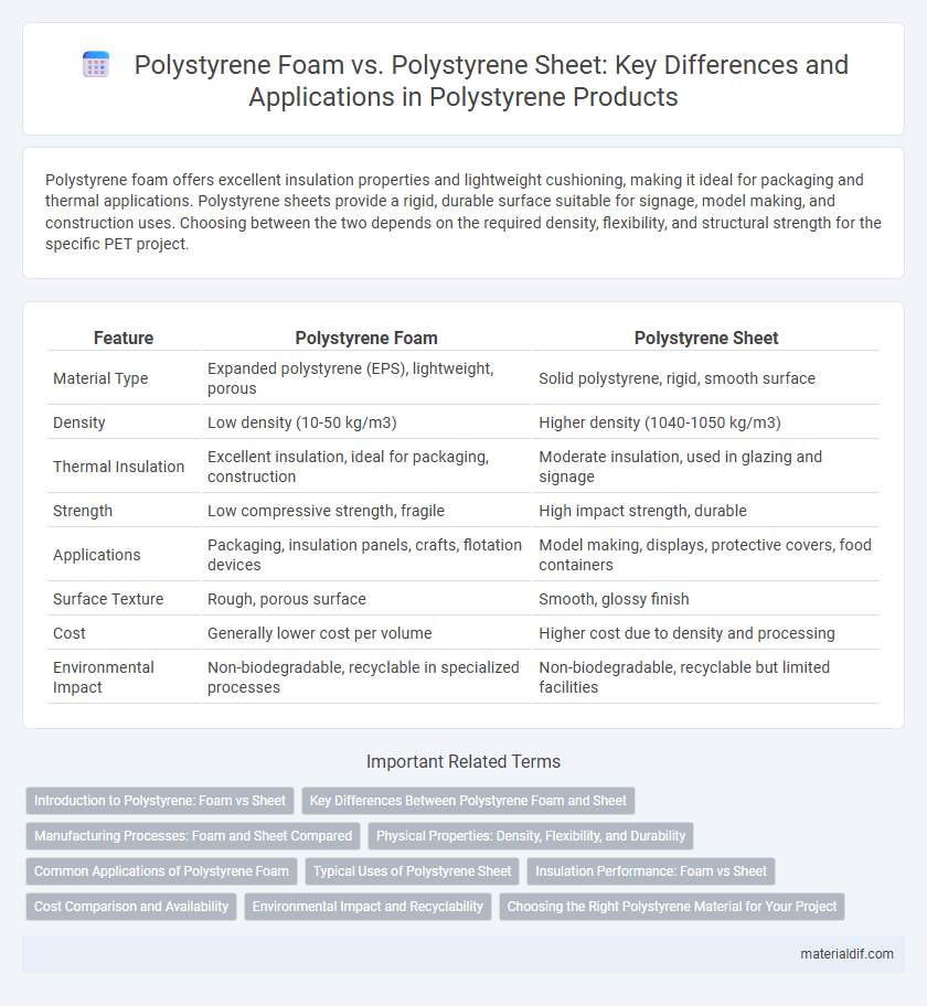 Polystyrene Foam vs. Polystyrene Sheet: Key Differences and Applications in Polystyrene Products