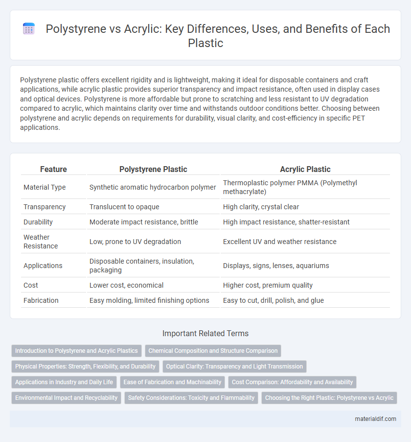 Polystyrene vs Acrylic: Key Differences, Uses, and Benefits of Each Plastic