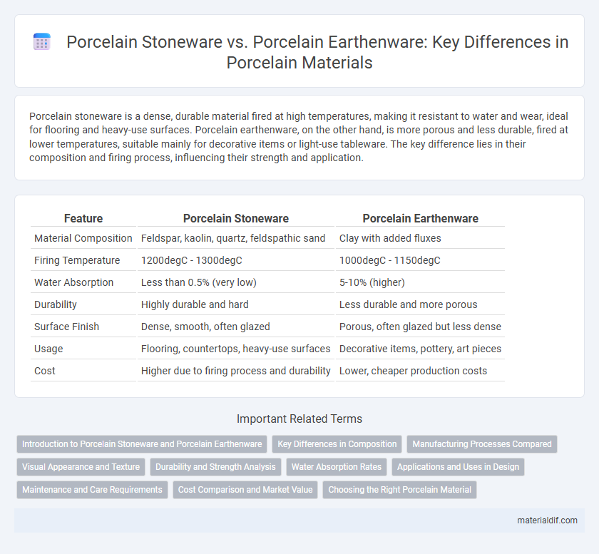 Porcelain Stoneware vs. Porcelain Earthenware: Key Differences in Porcelain Materials