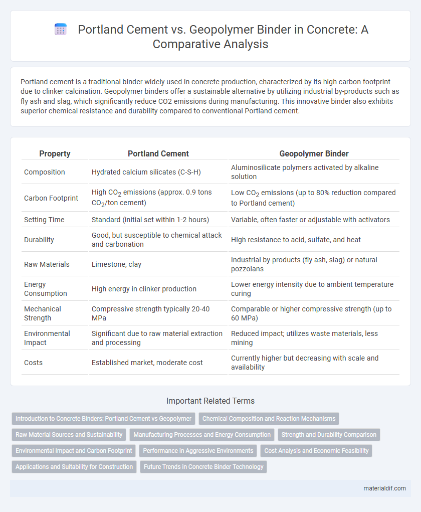 Portland Cement vs. Geopolymer Binder in Concrete: A Comparative Analysis