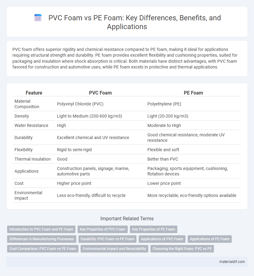 PVC Foam vs PE Foam: Key Differences, Benefits, and Applications