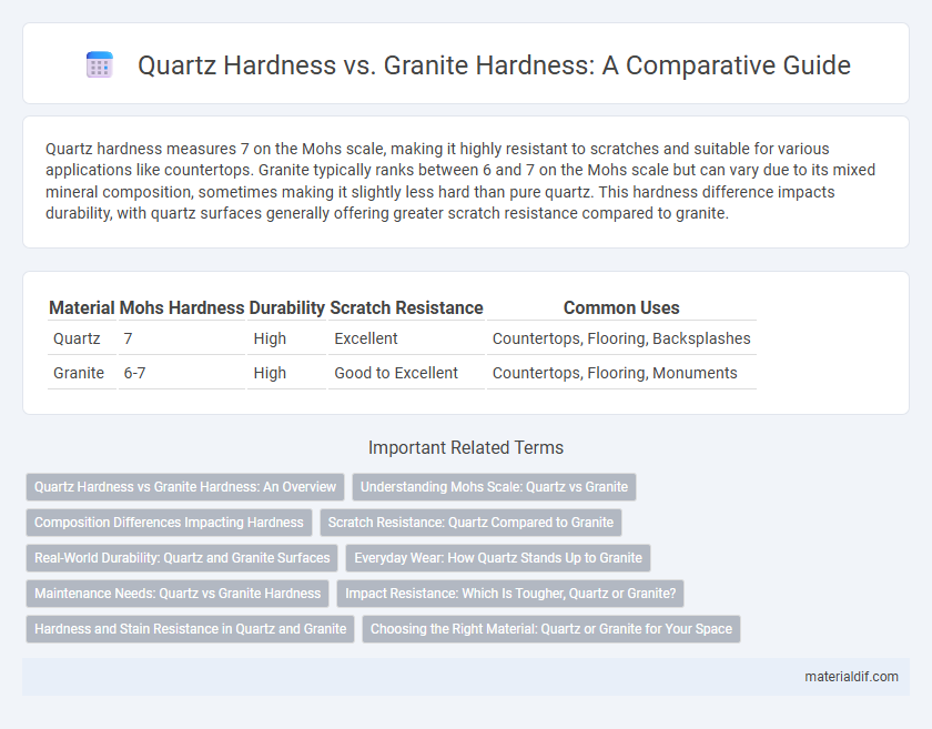 Quartz Hardness vs. Granite Hardness: A Comparative Guide