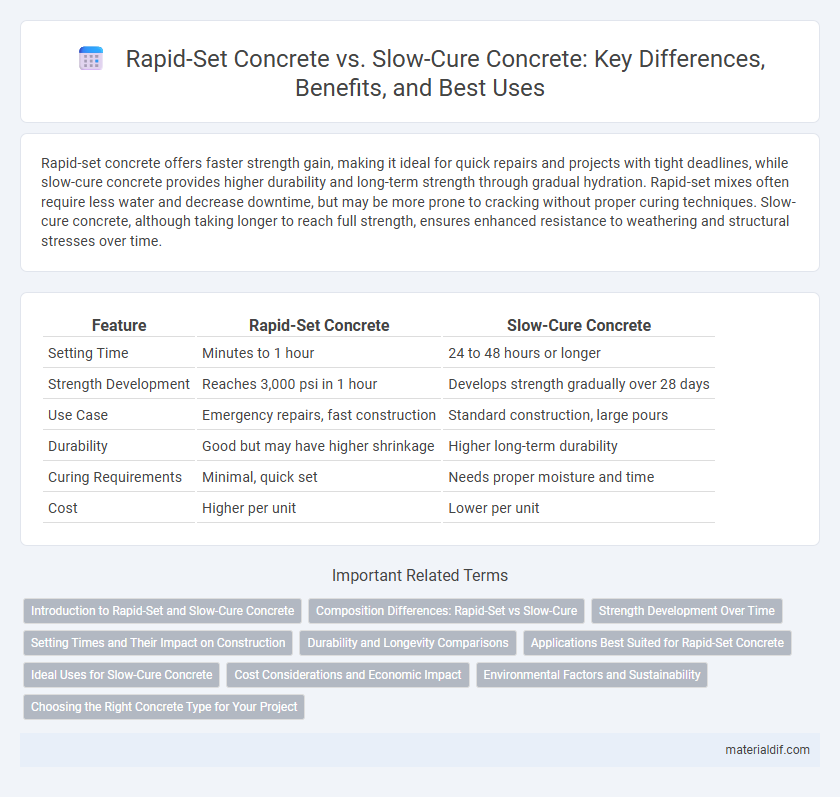Rapid-Set Concrete vs. Slow-Cure Concrete: Key Differences, Benefits, and Best Uses