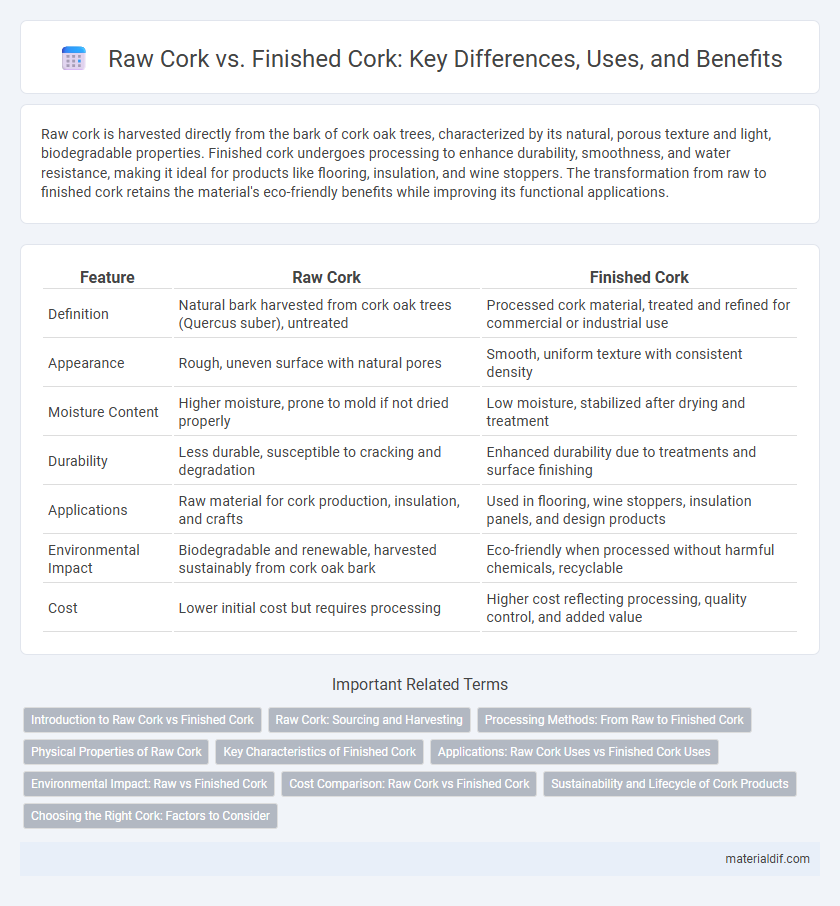 Raw Cork vs. Finished Cork: Key Differences, Uses, and Benefits