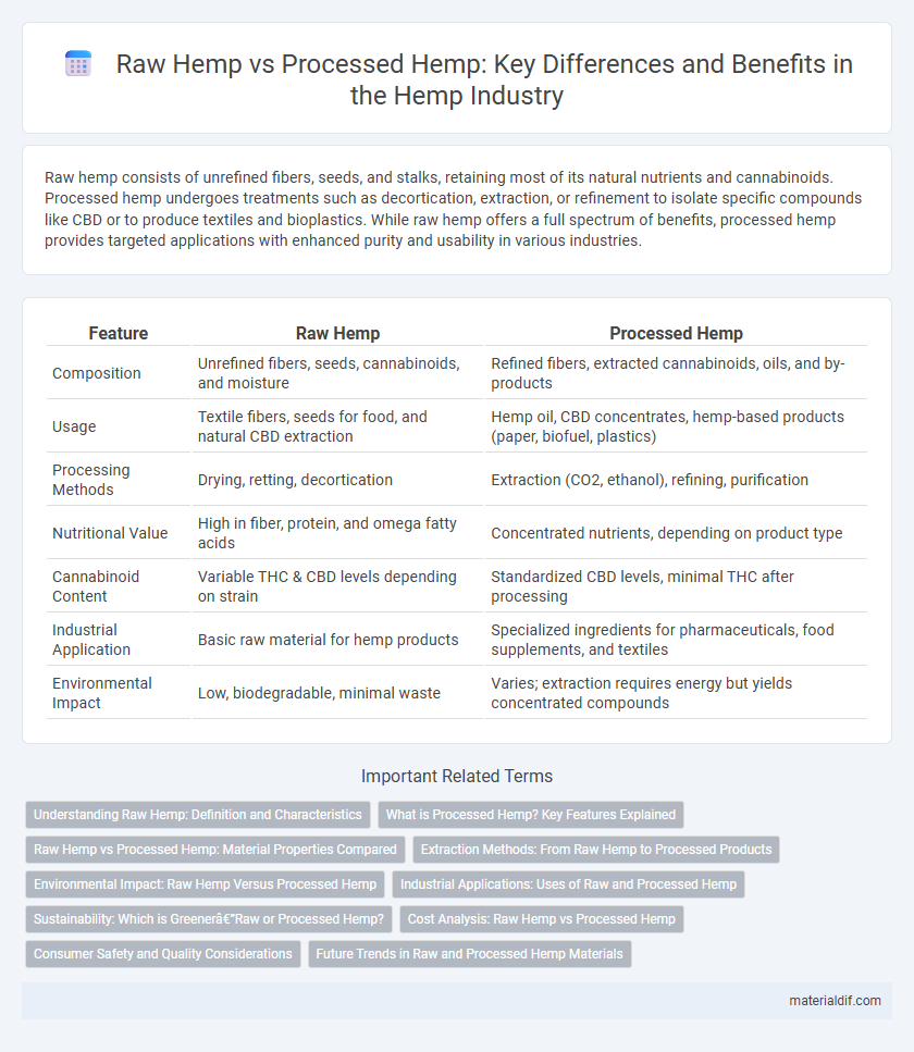 Raw Hemp vs Processed Hemp: Key Differences and Benefits in the Hemp Industry