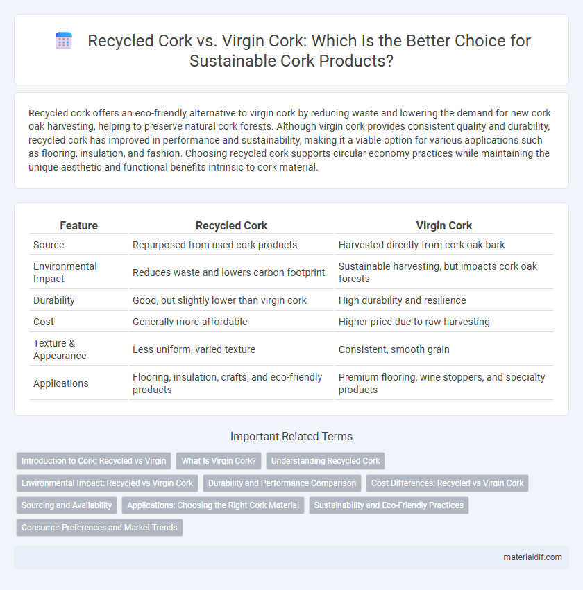 Recycled Cork vs. Virgin Cork: Which Is the Better Choice for Sustainable Cork Products?