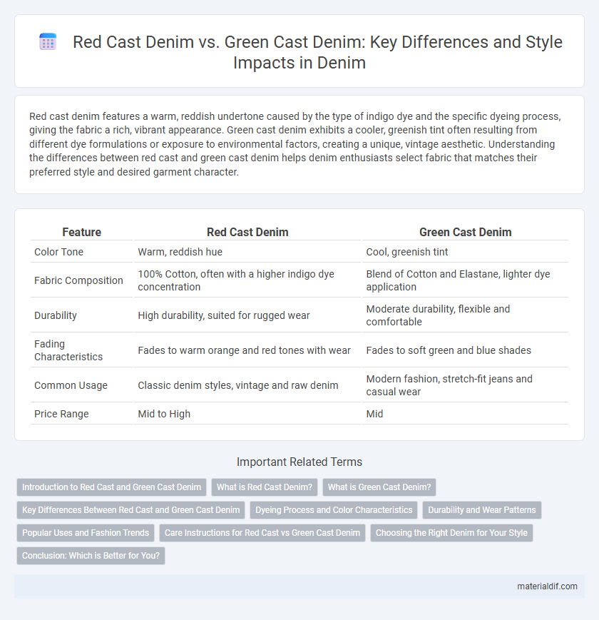 Red Cast Denim vs. Green Cast Denim: Key Differences and Style Impacts in Denim