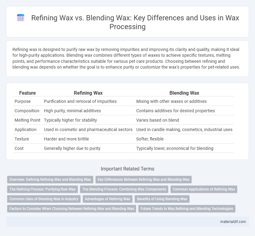 Refining Wax vs. Blending Wax: Key Differences and Uses in Wax Processing