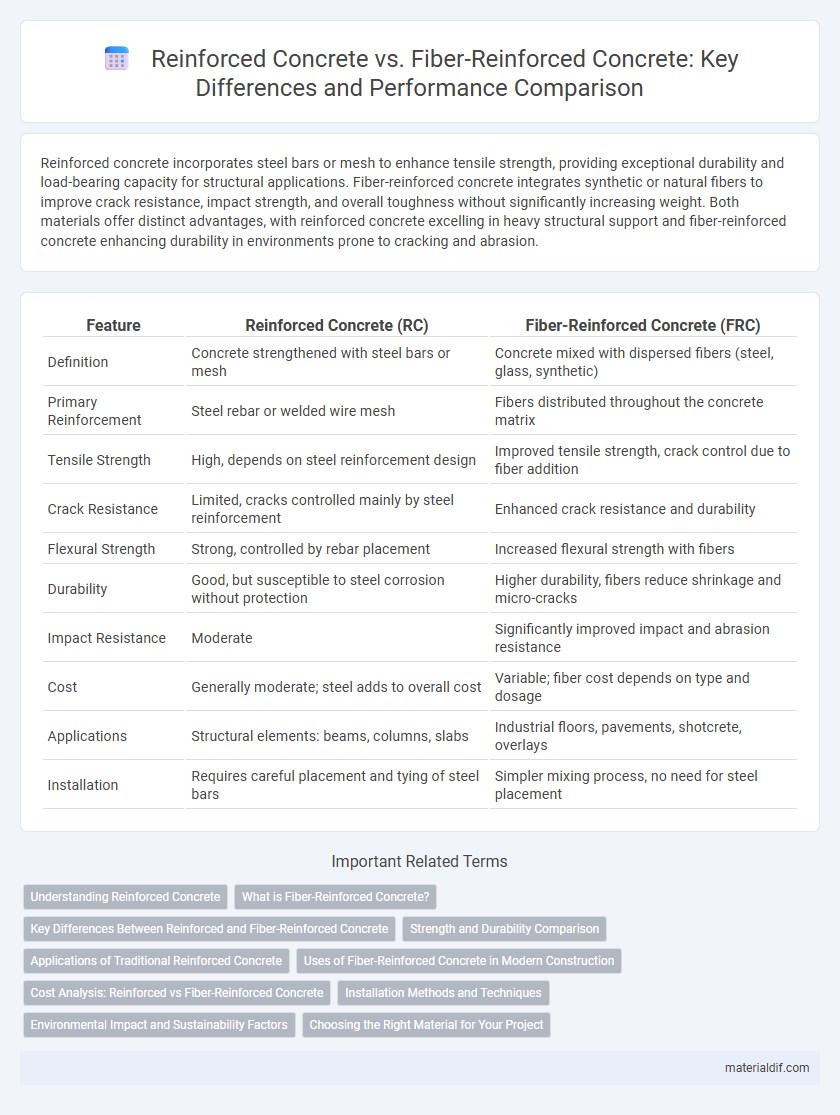 Reinforced Concrete vs. Fiber-Reinforced Concrete: Key Differences and Performance Comparison