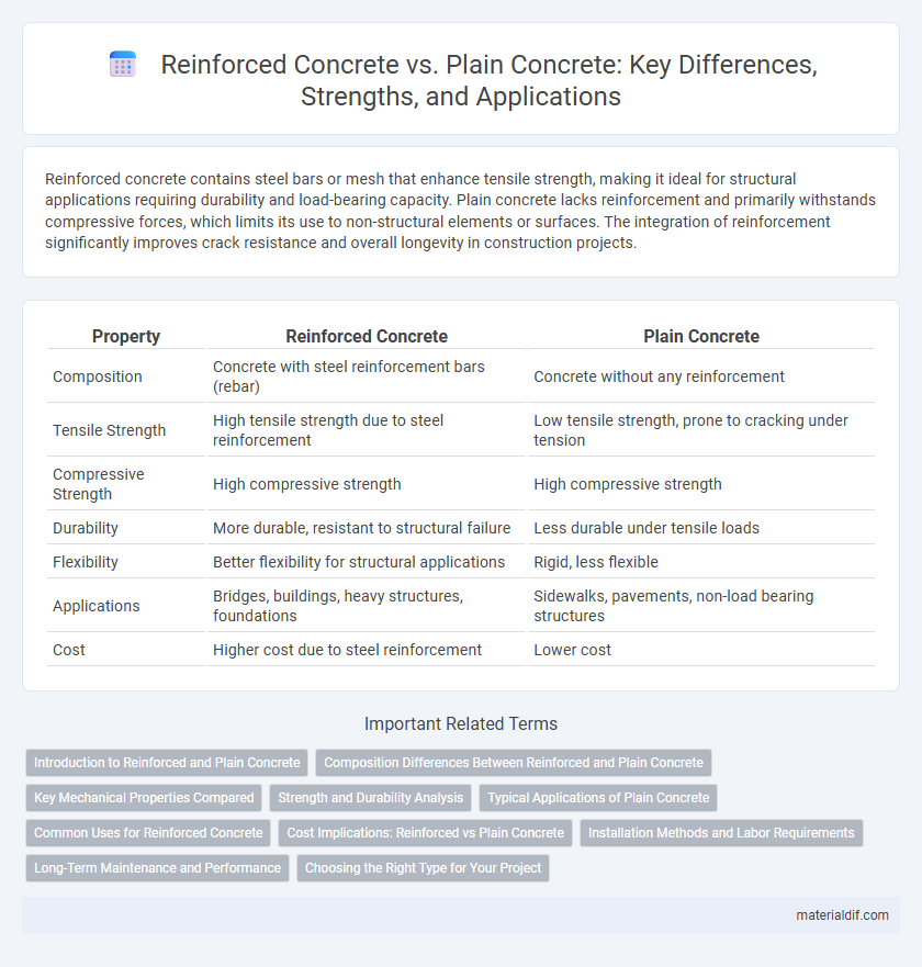 Reinforced Concrete vs. Plain Concrete: Key Differences, Strengths, and Applications