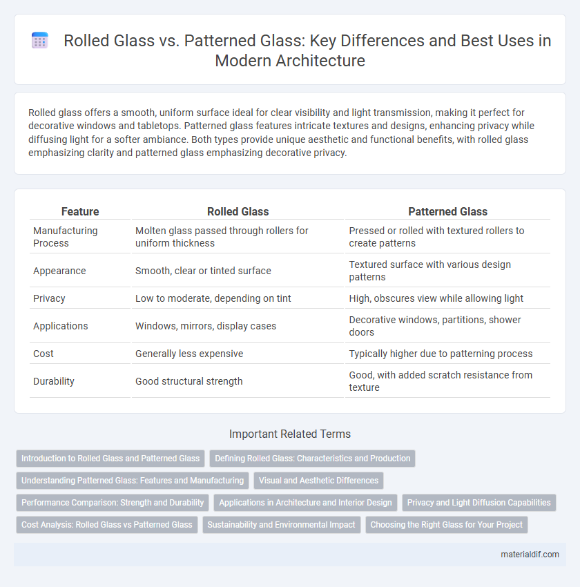 Rolled Glass vs. Patterned Glass: Key Differences and Best Uses in Modern Architecture