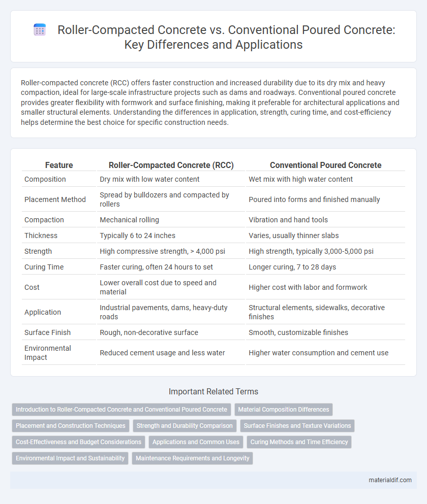 Roller-Compacted Concrete vs. Conventional Poured Concrete: Key Differences and Applications