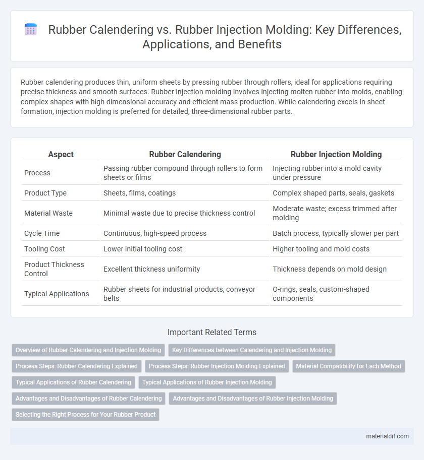 Rubber Calendering vs. Rubber Injection Molding: Key Differences, Applications, and Benefits