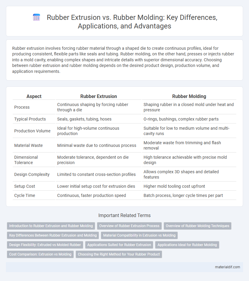 Rubber Extrusion vs. Rubber Molding: Key Differences, Applications, and Advantages