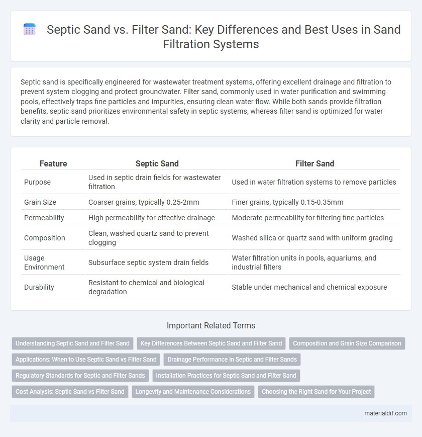 Septic Sand vs. Filter Sand: Key Differences and Best Uses in Sand Filtration Systems