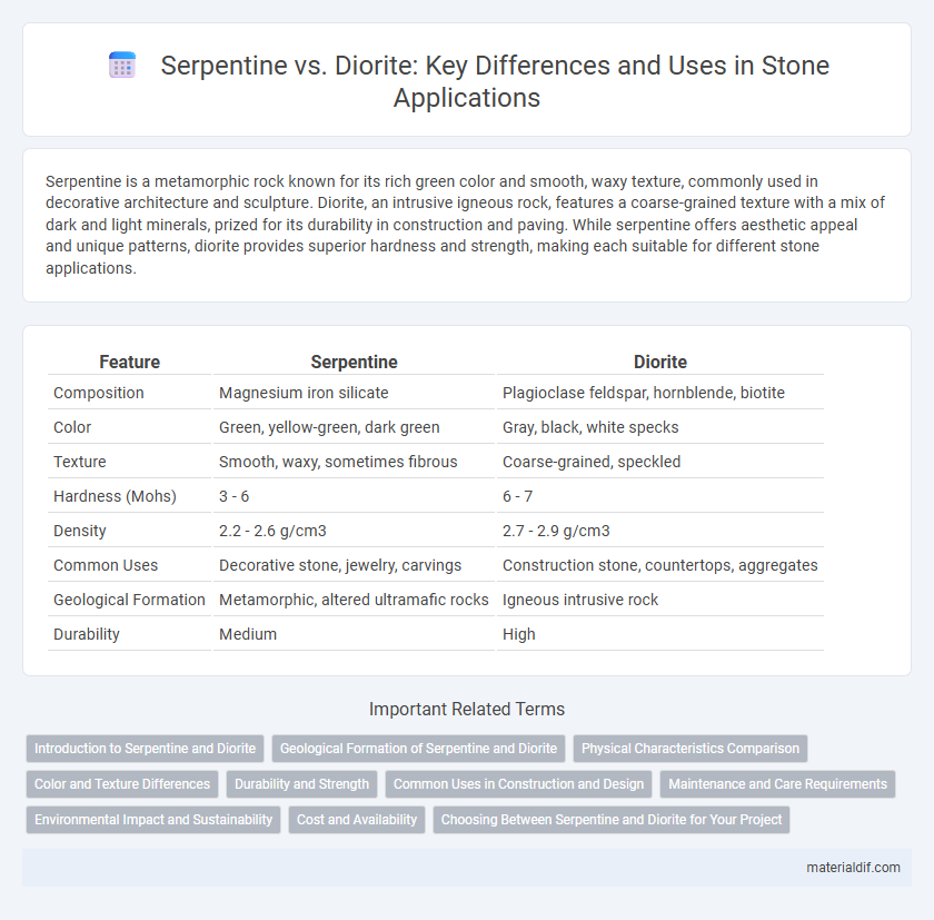 Serpentine vs. Diorite: Key Differences and Uses in Stone Applications