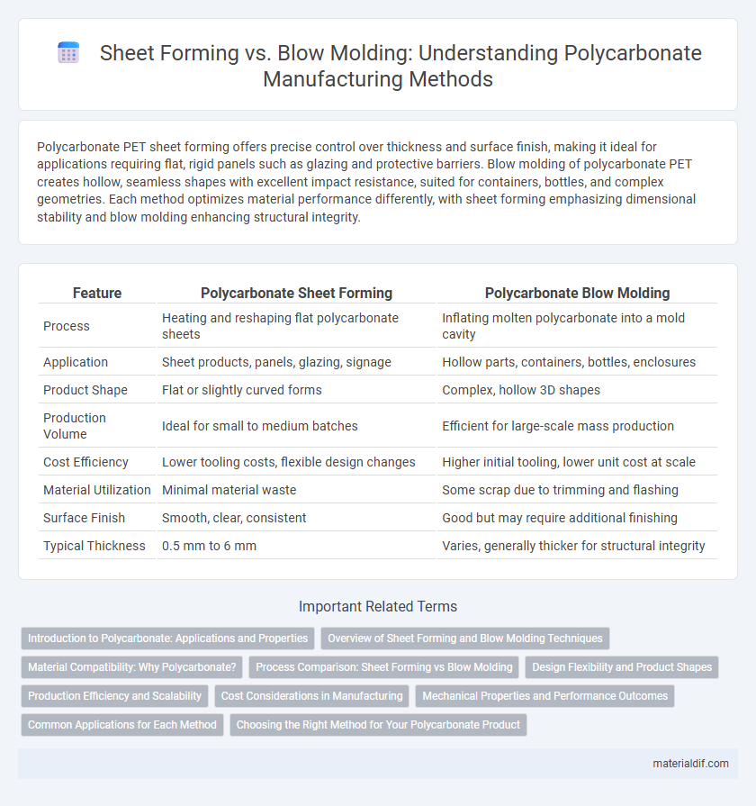 Sheet Forming vs. Blow Molding: Understanding Polycarbonate Manufacturing Methods