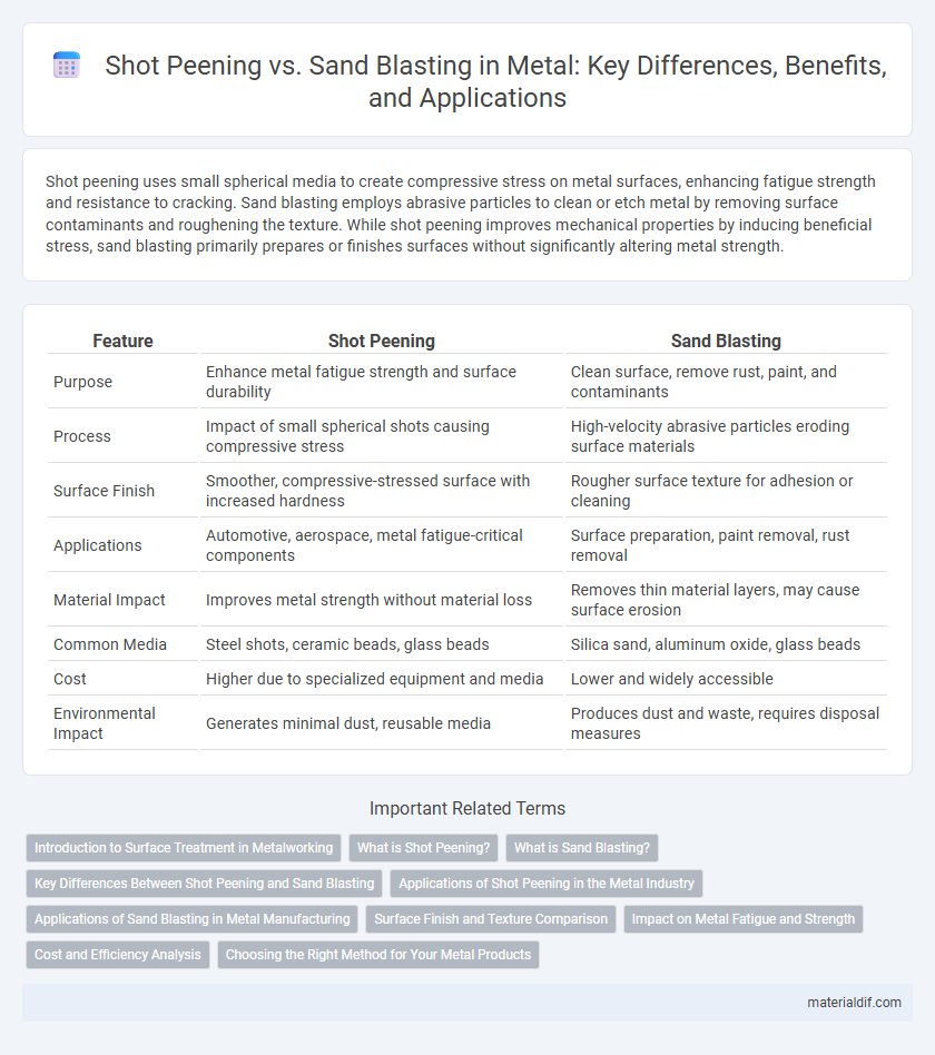 Shot Peening vs. Sand Blasting in Metal: Key Differences, Benefits, and Applications