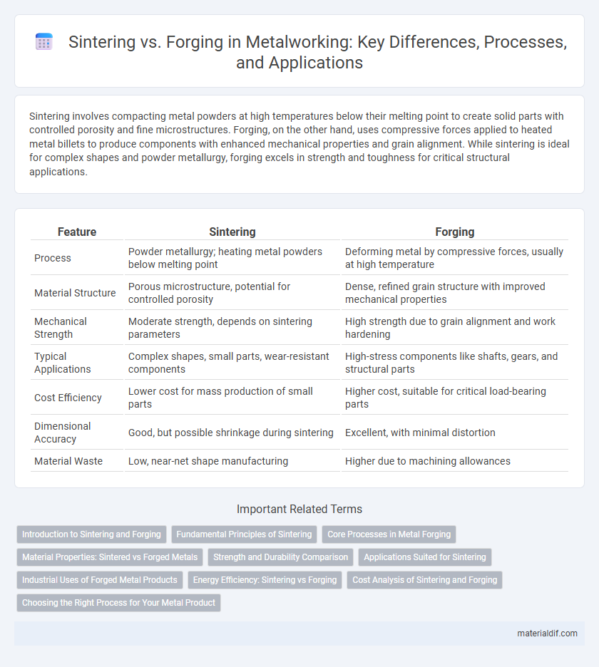 Sintering vs. Forging in Metalworking: Key Differences, Processes, and Applications