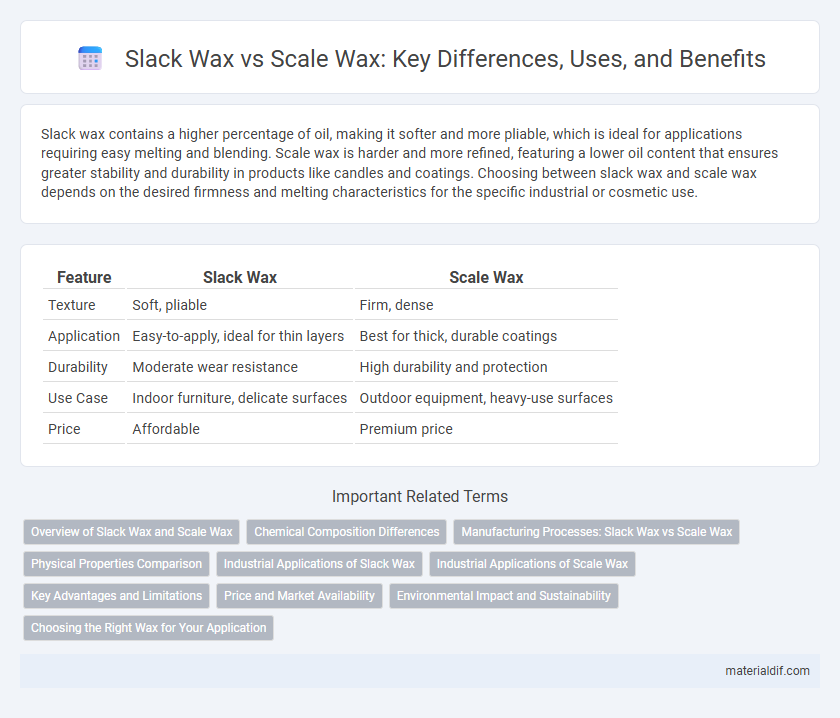 Slack Wax vs Scale Wax: Key Differences, Uses, and Benefits