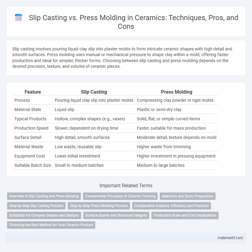 Slip Casting vs. Press Molding in Ceramics: Techniques, Pros, and Cons