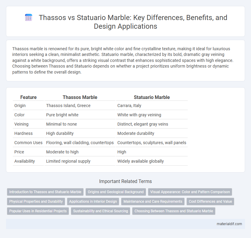 Thassos vs Statuario Marble: Key Differences, Benefits, and Design Applications