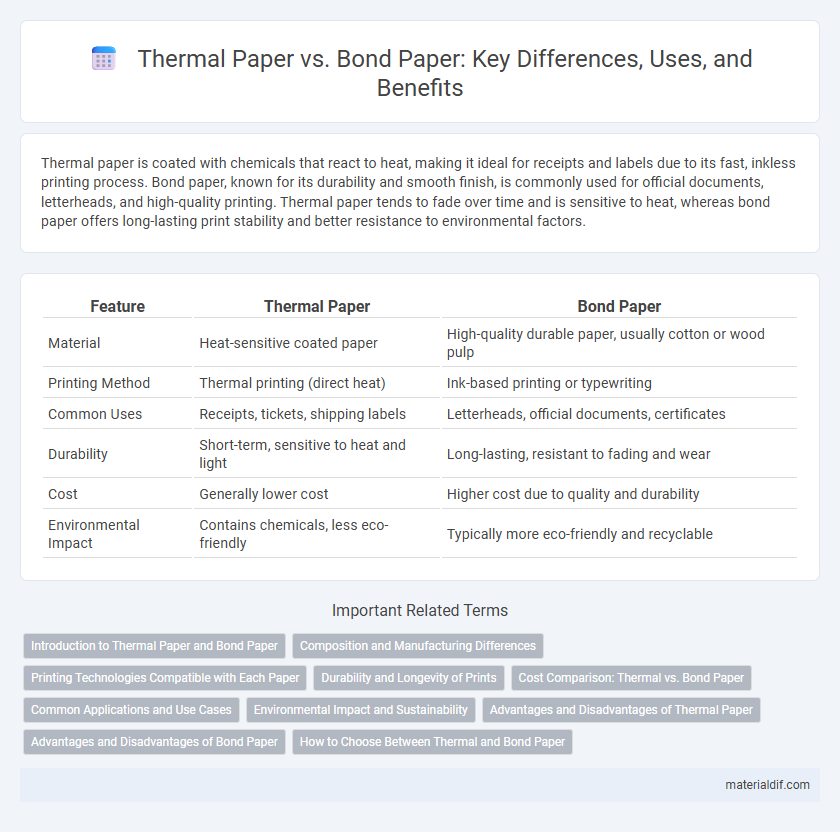 Thermal Paper vs. Bond Paper: Key Differences, Uses, and Benefits