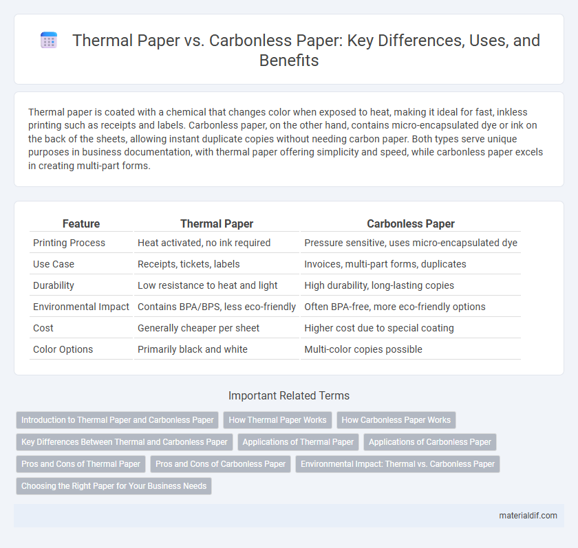Thermal Paper vs. Carbonless Paper: Key Differences, Uses, and Benefits