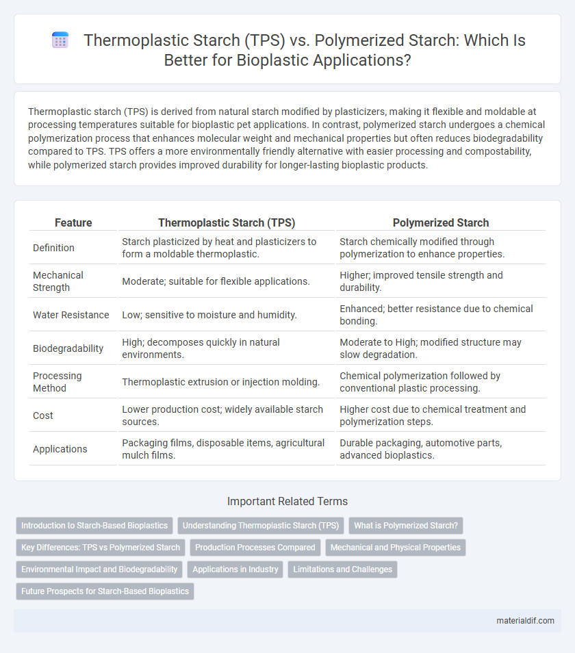 Thermoplastic Starch (TPS) vs. Polymerized Starch: Which Is Better for Bioplastic Applications?