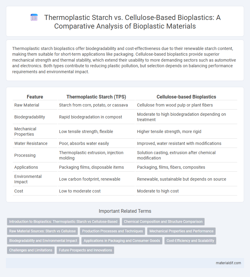 Thermoplastic Starch vs. Cellulose-Based Bioplastics: A Comparative Analysis of Bioplastic Materials