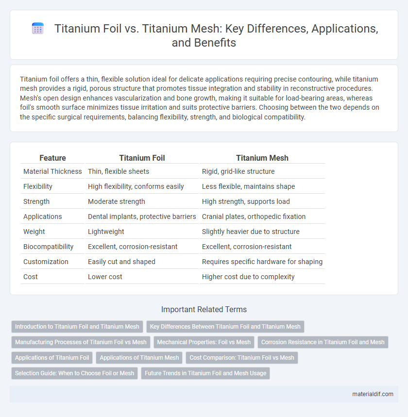 Titanium Foil vs. Titanium Mesh: Key Differences, Applications, and Benefits