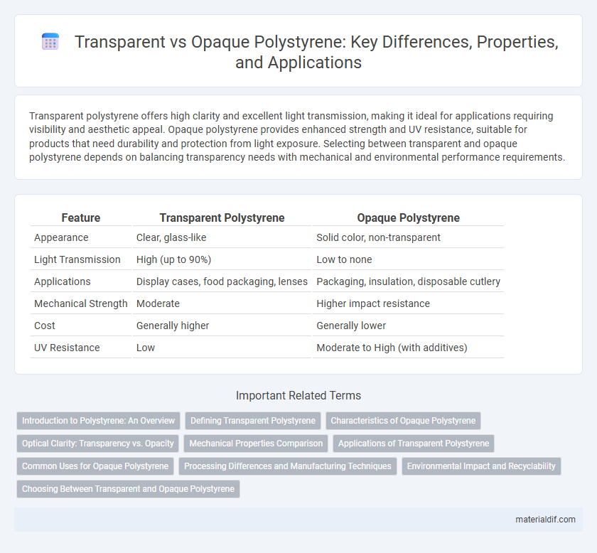Transparent vs Opaque Polystyrene: Key Differences, Properties, and Applications
