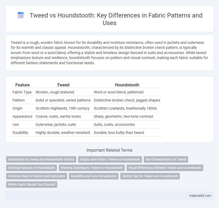 Tweed vs Houndstooth: Key Differences in Fabric Patterns and Uses