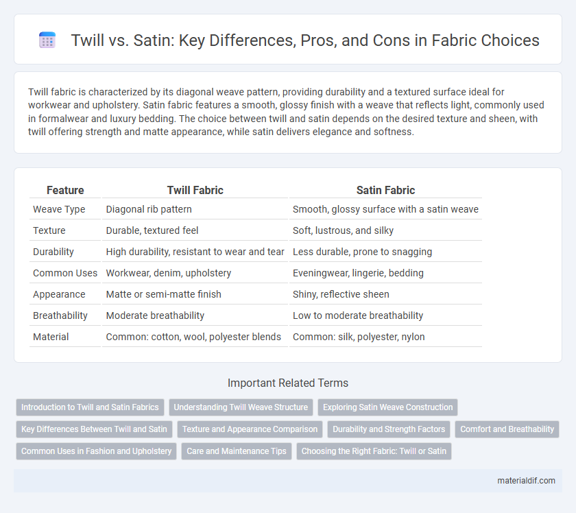 Twill vs. Satin: Key Differences, Pros, and Cons in Fabric Choices