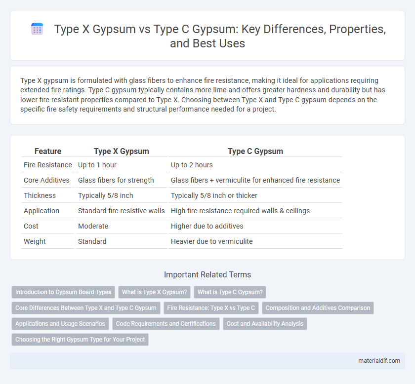 Type X Gypsum vs Type C Gypsum: Key Differences, Properties, and Best Uses